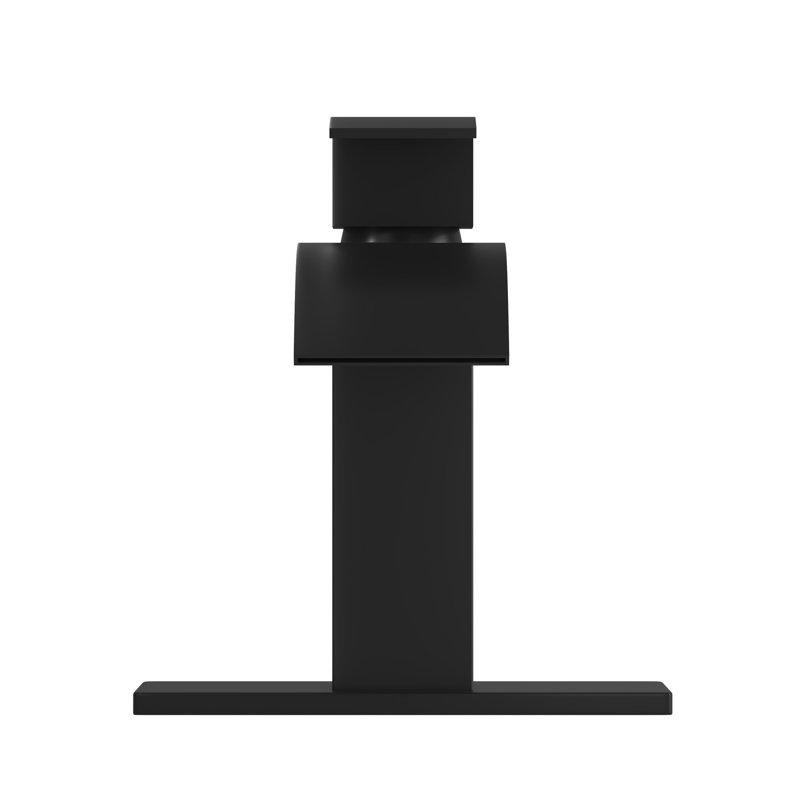 Matt Black Bathroom Faucet 6" - Single Handle, Stainless Steel 304, Deck-Mounted, Cartridge Valve, For Homes, Matte Black