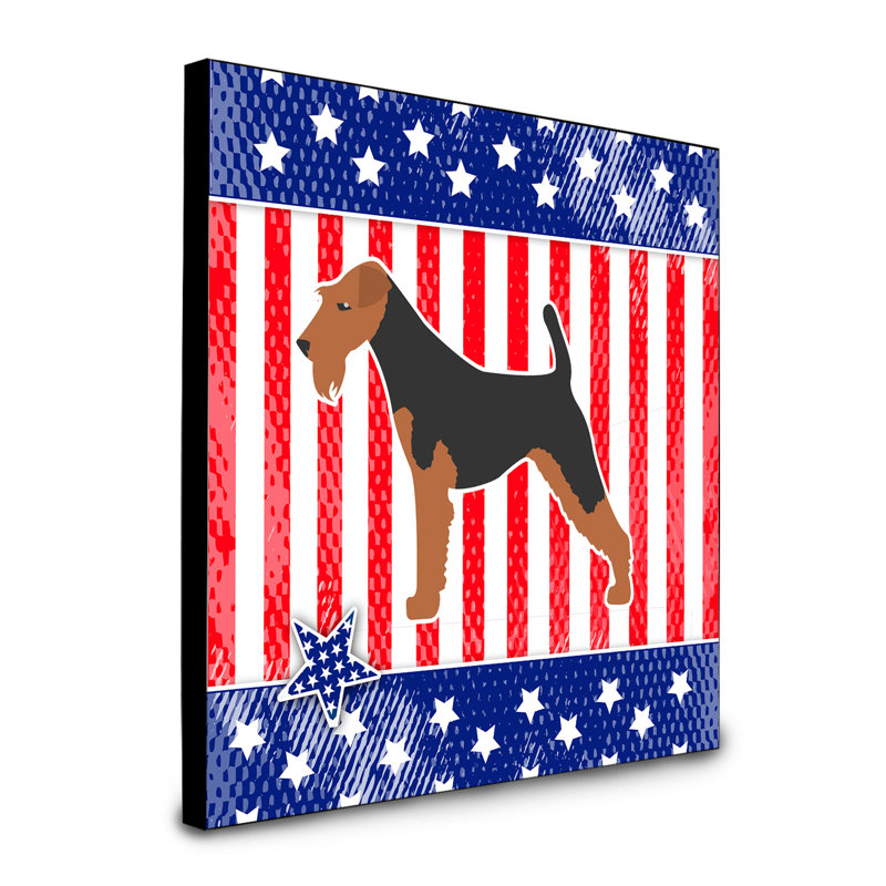 Panneau mural pour l’art américain dog Duro, Airedale