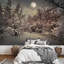 Murale en bois clair de lune en hiver-88769825