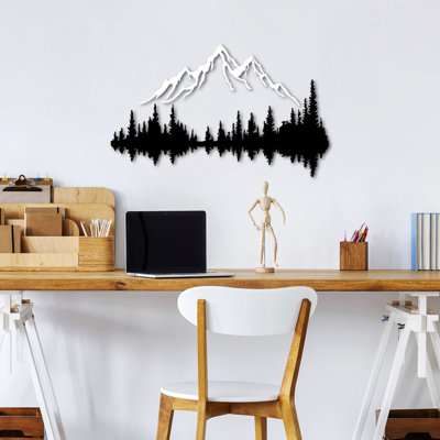 Élégant accessoire mural décoratif en métal, 20,5 po x 7,9 po | Fabrication 100% métal, épaisseur: 0,06 po | Blanc, poids léger de 1,6 lb | Conception murale facile à utiliser pour décorer une maison moderne