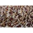 Heston Authentic Hand Woven Handmade Triple-Mixed Purple, White & Orange Modern Abstract Polyester Shag Area Rug