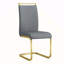 Chaises de salle à manger modernes, chaise d'appoint rembourrée en similicuir à dossier haut en polyuréthane avec pieds en tube de métal en forme de C pour la salle à manger et la cuisine (ensemble de 2)-1671206855-1671206850