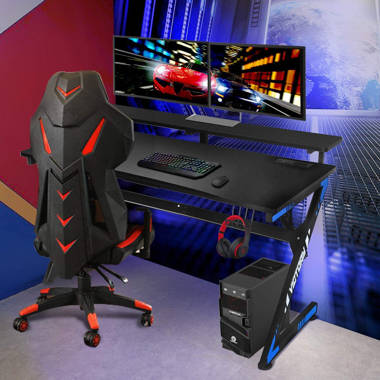 Inbox Zero Dorazio 47.24'' Gaming Computer Desk with Monitor Stand