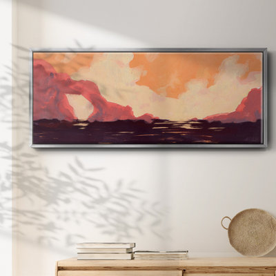 «Pink Rock Coast I», toile encadrée