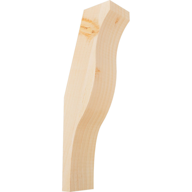 Attelle de genou Funston, Sapin de Douglas, Lisse, H 18 po x l 3,5 po x P 6 po