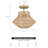 Neher Rattan Semi Flush Mount