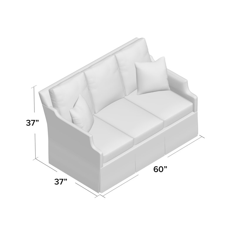 Warrington Upholstered 60'' Sofa, Aubrey Marine