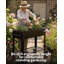 Boîte à fleurs surélevée en acier avec roulettes et tablette - Lit de jardin surélevé résistant à la rouille 400 lb pour patio, terrasse, balcon, cour arrière - noir-1557762166