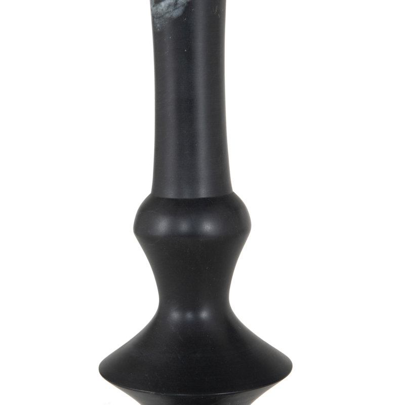 Poli Marble End Table, Black/Gray