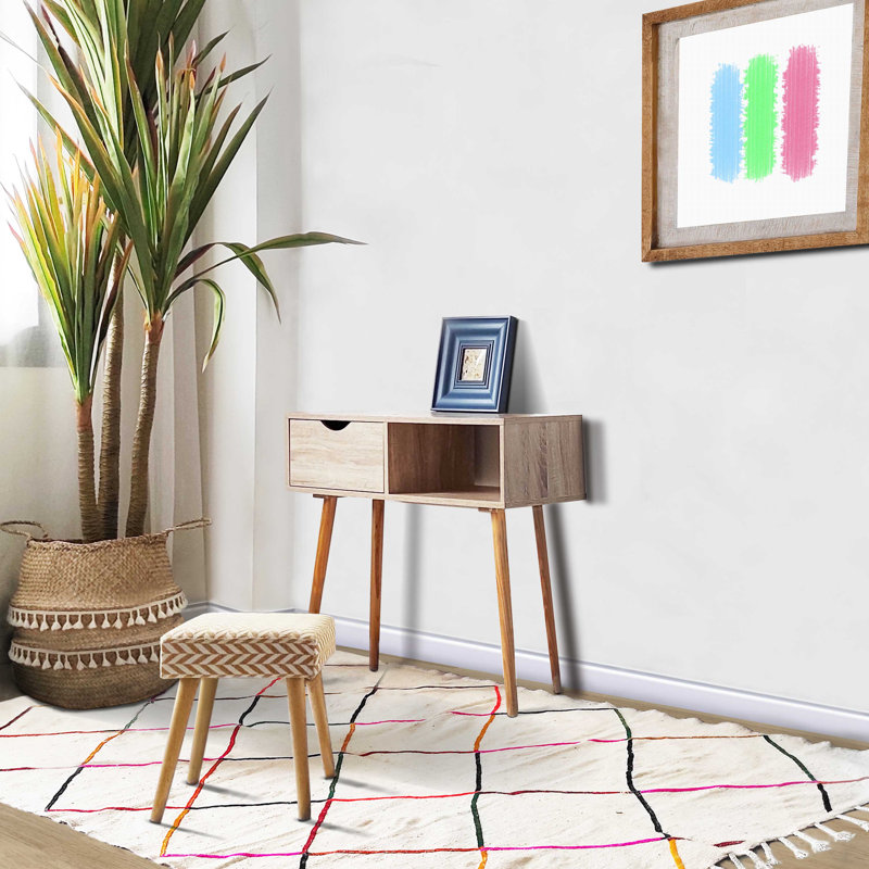 Tapis géométrique en laine tissé à la main à motif géométrique