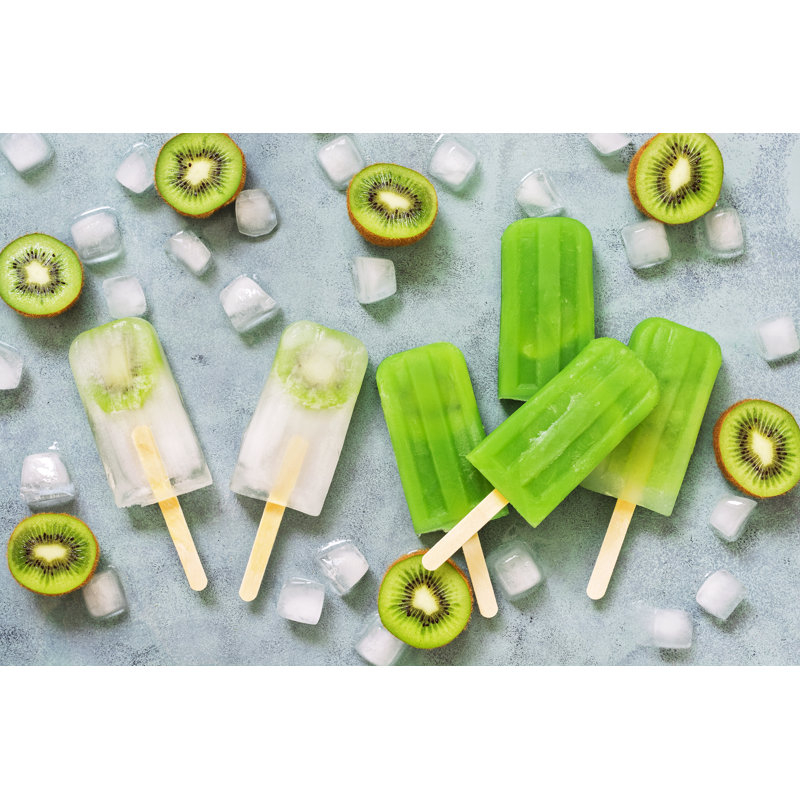 Kiwi Popsicle - Wrapped Canvas Print, 20cm H x 30cm W x 3.8cm D