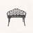 Cast Aluminum Outdoor Bench with Butterfly Pattern-203061313