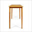 Table de bar d'extérieur rectangulaire en bois d'acacia minimaliste - durable, résistante aux intempéries et élégante pour le patio ou le jardin