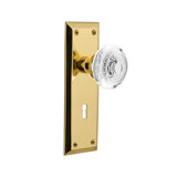 Egg & Dart Crystal Interior Mortise Door Knob