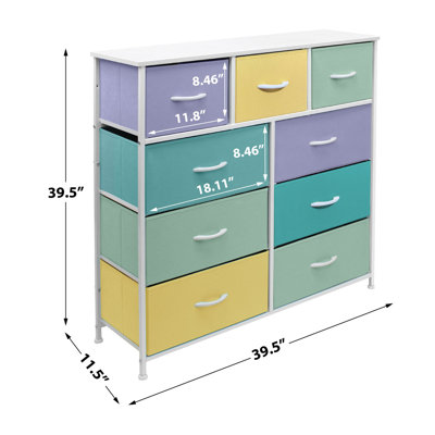 Commode double 9 tiroirs 39,5 po Martensdale