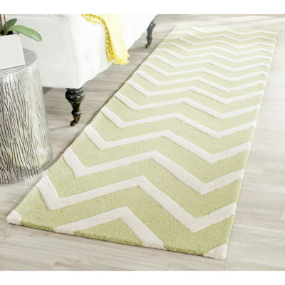 Sanyla Hand Tufted Wool Chevron Rug