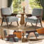 Fauteuil d'appoint rembourré de style moderne du milieu du siècle, de 66 cm de large, avec accoudoirs et pieds en bois massif-1587389814-1587389810