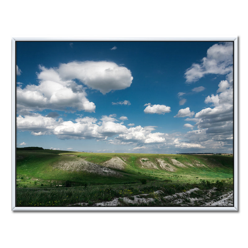 «Sky with Clouds on Mountain Horizon», reproduction de photo sur toile, H 36 po x l 46 po x P 1,5 po, Toile blanche encadrée