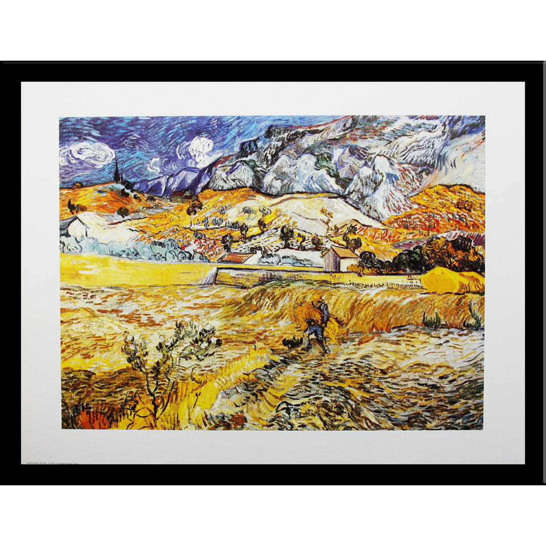 'Paesaggio a S. Remy' by Vincent Van Gogh Framed Painting Print, 24x32 Inch Vault W Artwork