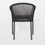 Ensemble de 4 chaises de patio empilables en aluminium et métal avec coussin de siège