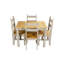 Bridewell 4 - Person Pine Solid Wood Dining Set-996263817-996263818