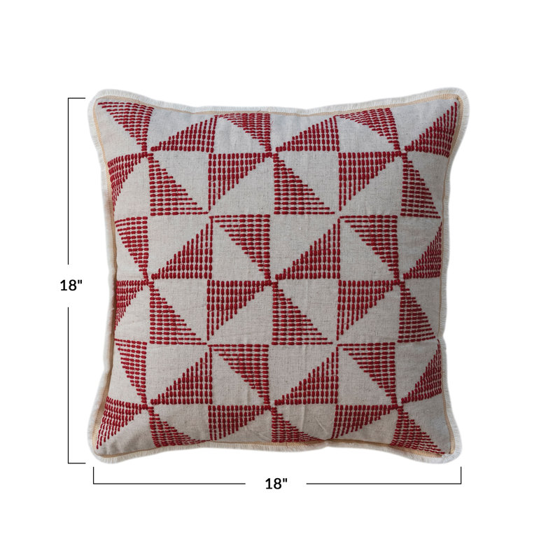 Stonewashed Cotton & Linen Triangle Pillow