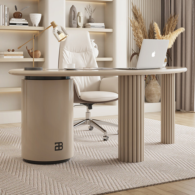 Bureau blanc en bois manufacturé Freeform,  H 29,53 po x l 62,99 po x P 27,56 po