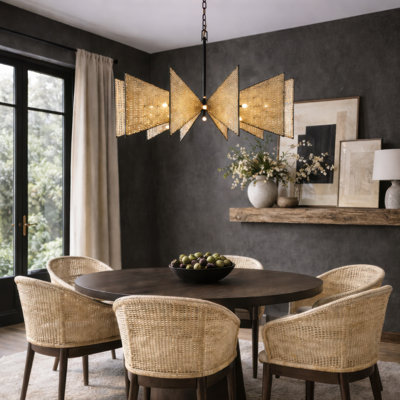 Machina Chandelier - Matte Black/Sulihiya - 48"W x 33"H