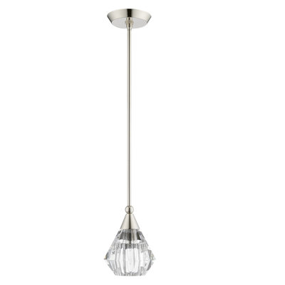 1 - Light Polished Nickel Pendant