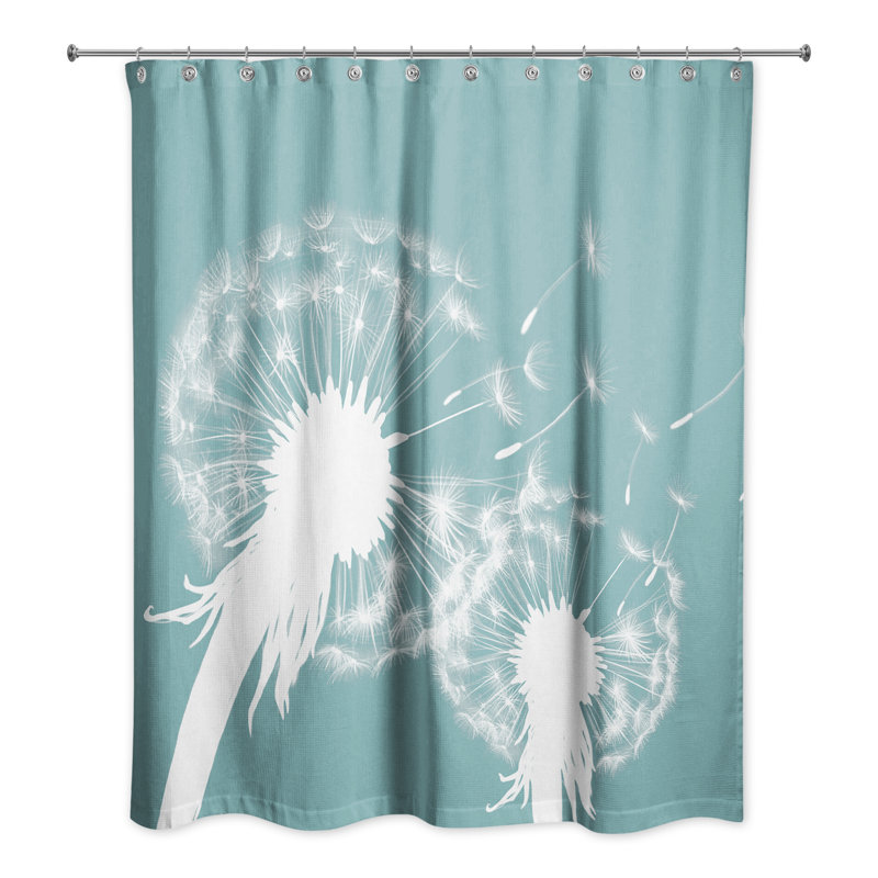 Rideau de douche simple Laile, Bleu sarcelle