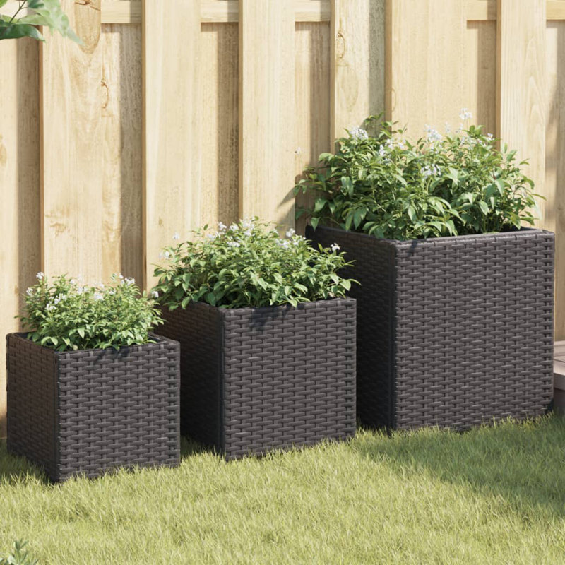 Andreita Metal Elevated Planter, Black