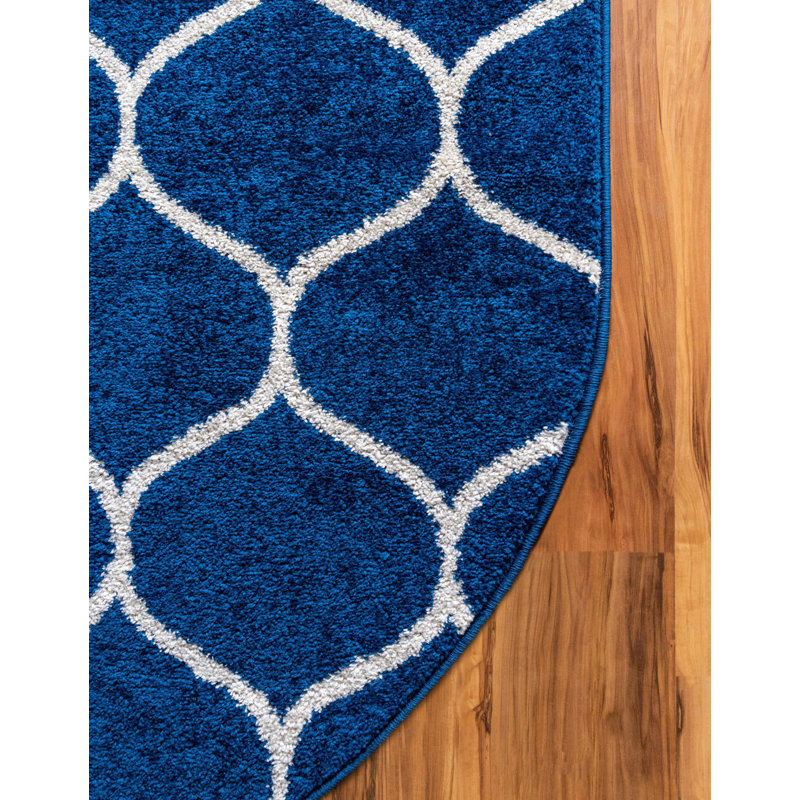 Llanet Geometric Indoor Rug, Oval 5'3" x 8'