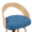 Tabouret de bar ou de comptoir pivotant moderne Maxime avec siège rembourré et dossier en bois courbé-14069358-14069360-16050730