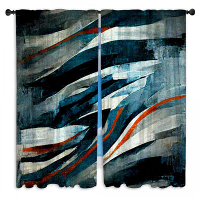 Rideaux abstraits abstraits et transparents - 2 panneaux