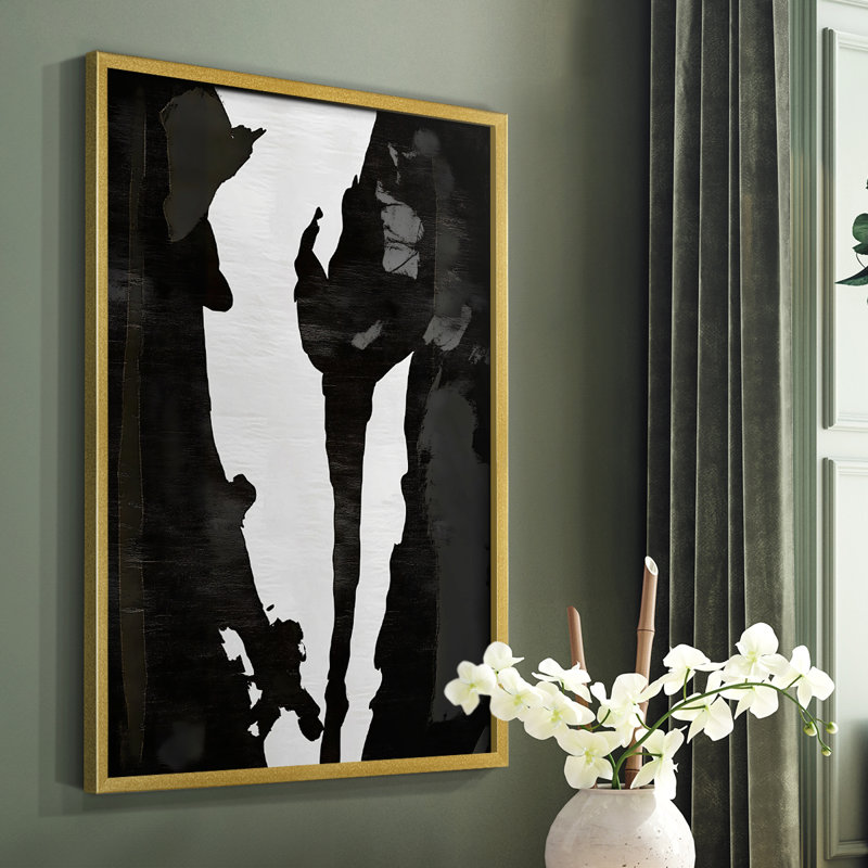 "Abstract", reproduction encadrée prête à être suspendue, H 10 po x l 8 po, Or