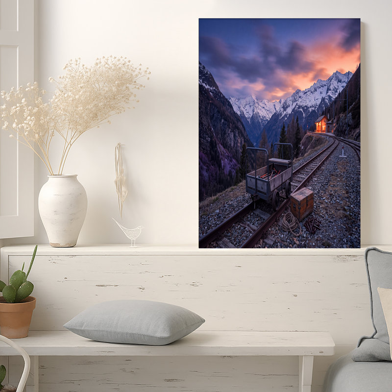 Art mural sur toile en bois, H 12 po x l 18 po