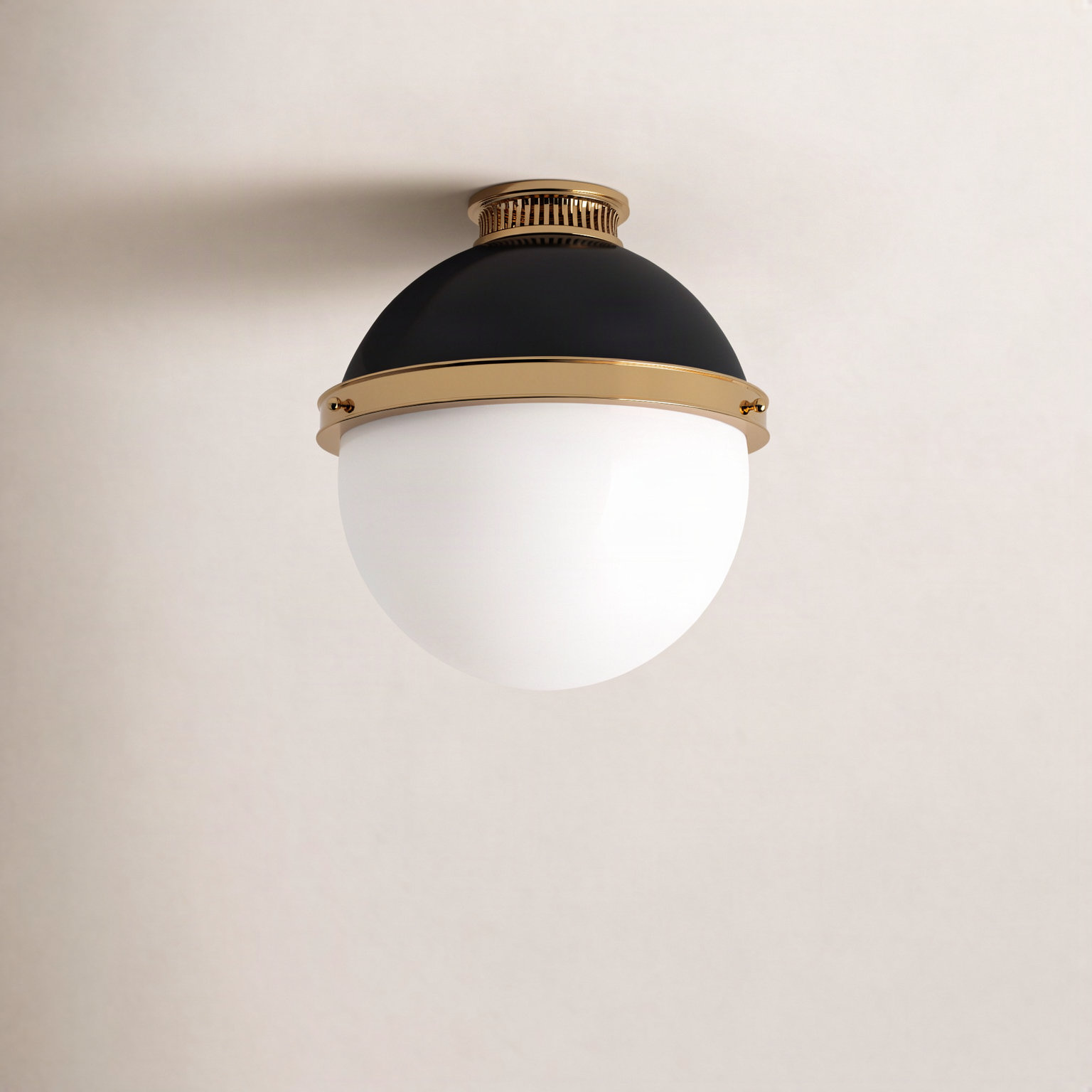 Adrianne Single Light Glass Flush Mount, Aged/Antique Distressed Bronze, 9" H x 9.5" W x 9.5" D
