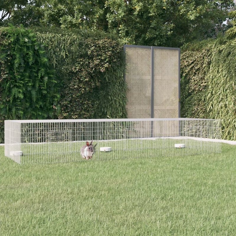Donohue Weather Resistant Rabbit Cage, 54cm H x 325cm W x 109cm D