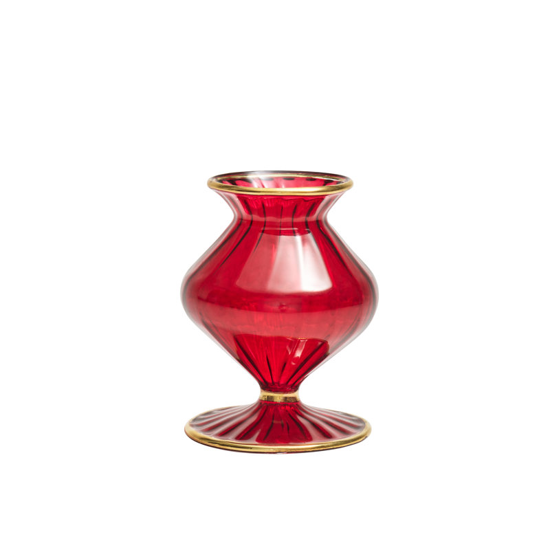 F2023 Handmade Glass Table Vase, Ruby