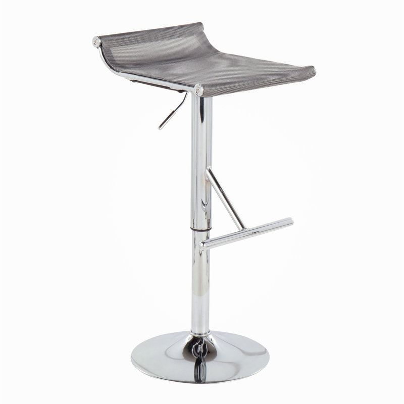 Tabouret de bar contemporain réglable, Argent argent