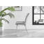 Tierra Glass And Chrome Dining Table with 4 Luxury Velvet Dining Chairs-102216262-102216264