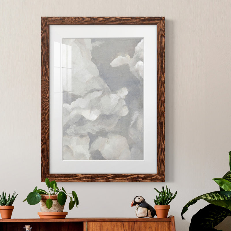 Scattered Sky I Premium encadré mat - prêt à accrocher, Cadre brun, H 43,5 po x l 31,5 po x P 1 po