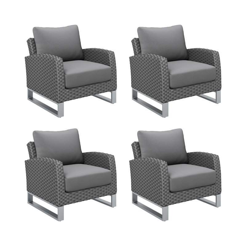 Sabreea Wicker Club Chair, Gray