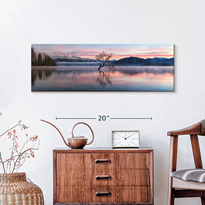 Impression sur toile Lake Subzero Serenity, H 10 po x l 30 po x P 1,25 po