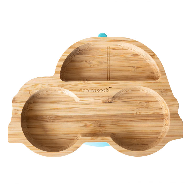 Bamboo Car Plate, Blue/Brown