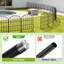 10/25 Pack Arched Metal Garden Fencing, 60cm H x 33cm W, Classic Style, No-Dig, Black-2035660095