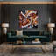 «Music», instruments de musique, toile rouge-767322212