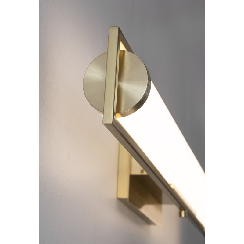 Emlin Dimmable LED Vanity Light, Light Antique Brass