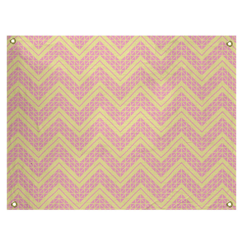 Tapisserie Stephenie, H 59 po x l 80 po, Jaune / Rose