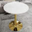 Table de salle à manger ronde en bois avec base piédestal, table basse-767976740-767976733